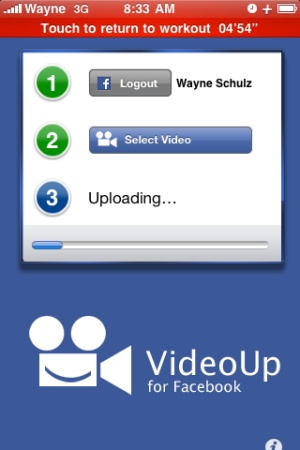 upload video to Facebook.