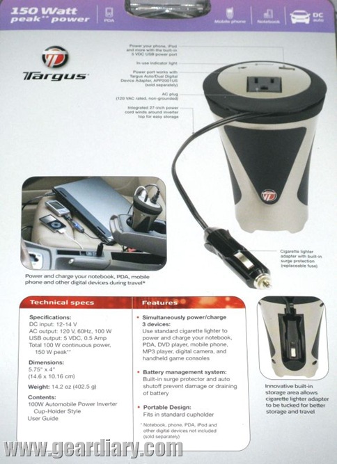 The Targus 100W Auto Power Inverter Review