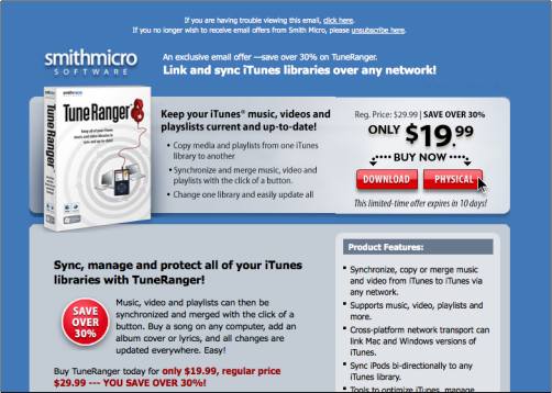 TuneRanger iTunes Sync from Smithmicro - let the buyer beware