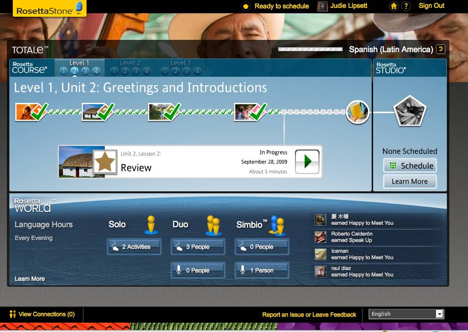 Teaching an Old Dog New Tricks: Week Five into the Rosetta Stone TOTALe Program 34 Teaching an Old Dog New Tricks: Week Five into the Rosetta Stone TOTALe Program