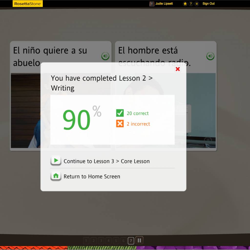 Teaching an Old Dog New Tricks: Week Four into the Rosetta Stone TOTALe Program