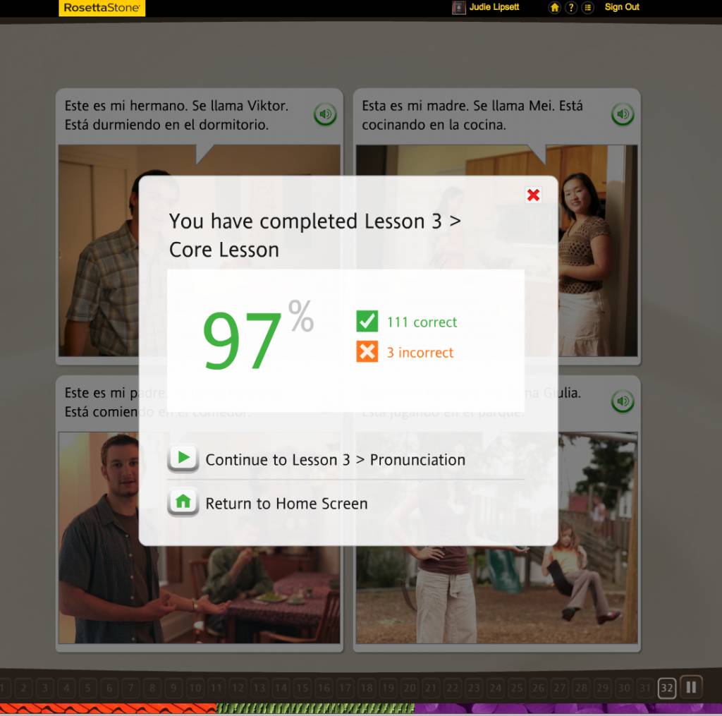 Teaching an Old Dog New Tricks: Week Four into the Rosetta Stone TOTALe Program