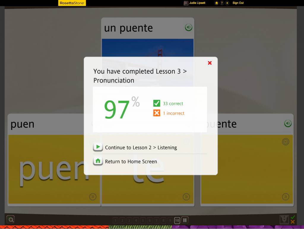 Teaching an Old Dog New Tricks: Week Four into the Rosetta Stone TOTALe Program