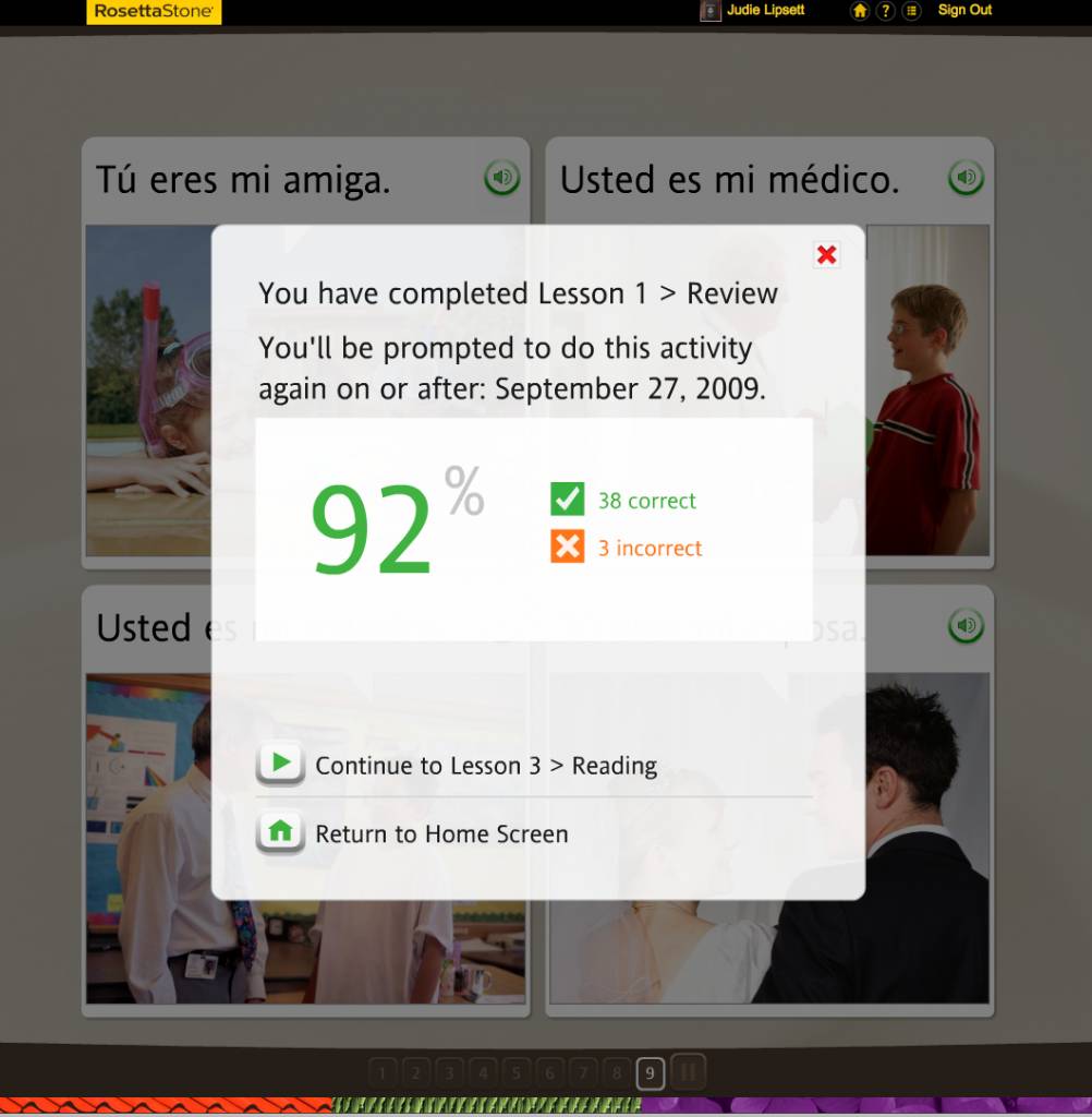 Teaching an Old Dog New Tricks: Week Four into the Rosetta Stone TOTALe Program