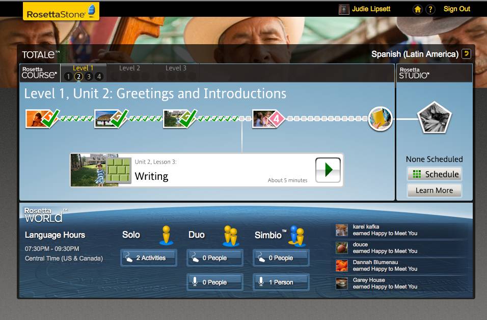 Teaching an Old Dog New Tricks: Week Four into the Rosetta Stone TOTALe Program