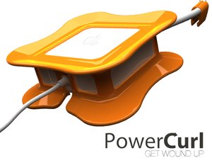 Quirky PowerCurl Keeps Mac Laptop Power Cables Organized