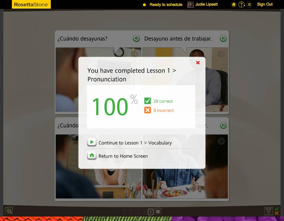 Rosetta Stone TOTALe Program, Week 7