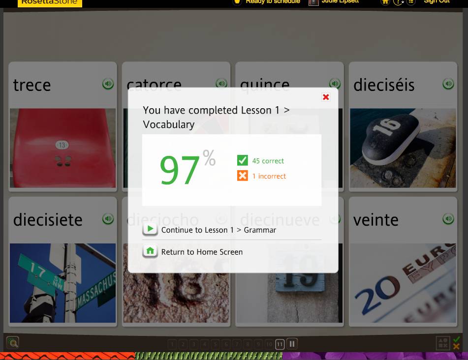 Rosetta Stone TOTALe Program, Week 7