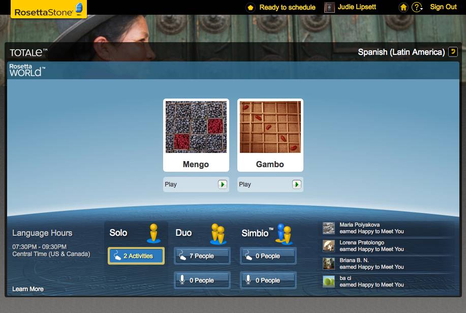 Teaching an Old Dog New Tricks: Week Six into the Rosetta Stone TOTALe Program 7 Teaching an Old Dog New Tricks: Week Six into the Rosetta Stone TOTALe Program