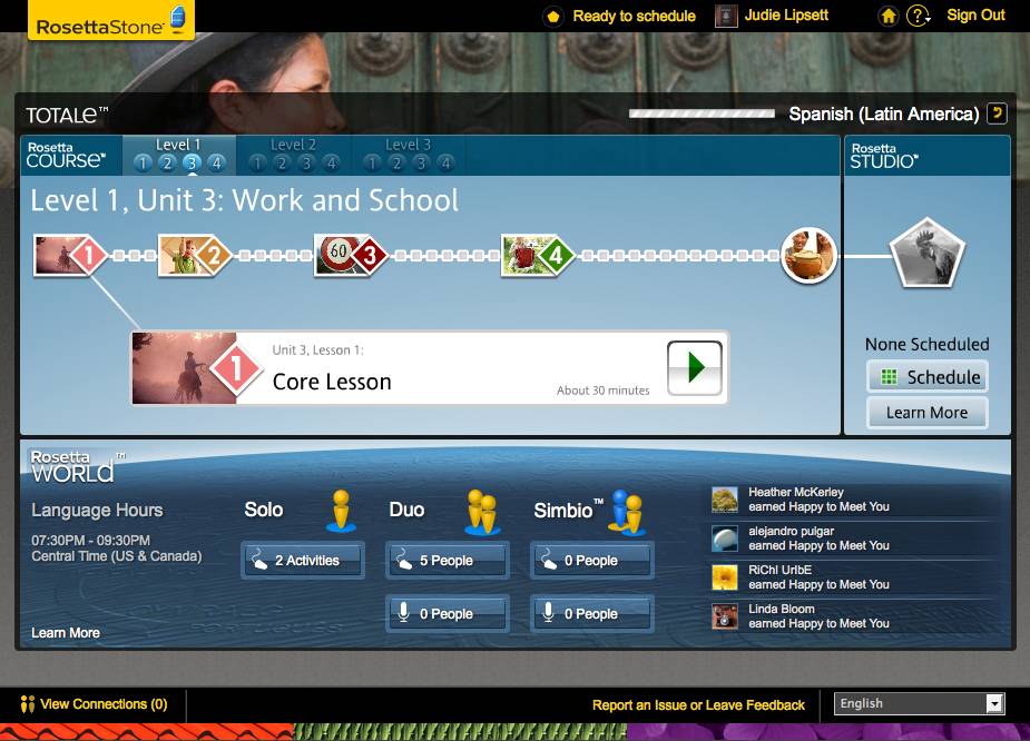 Teaching an Old Dog New Tricks: Week Six into the Rosetta Stone TOTALe Program 64 Teaching an Old Dog New Tricks: Week Six into the Rosetta Stone TOTALe Program