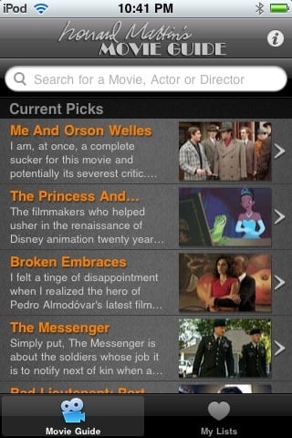 The Leonard Maltin Movie Guide iPhone App Review