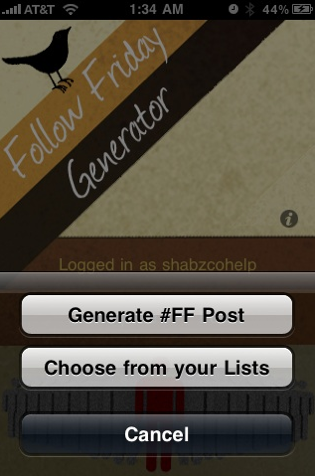 Follow Friday App for iPhone
