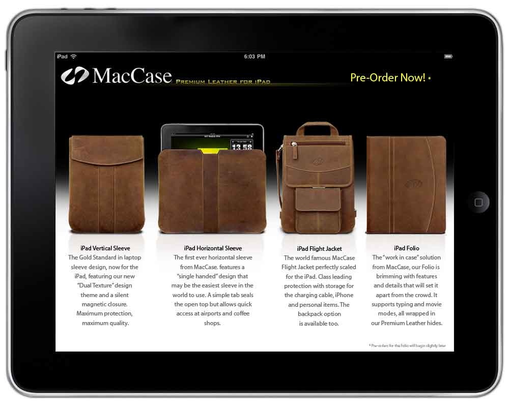 MacCase iPad Line Up Revealed, Pre-Ordering Begins
