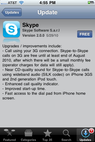 Skype Finally Enables iPhone Calls Over 3G