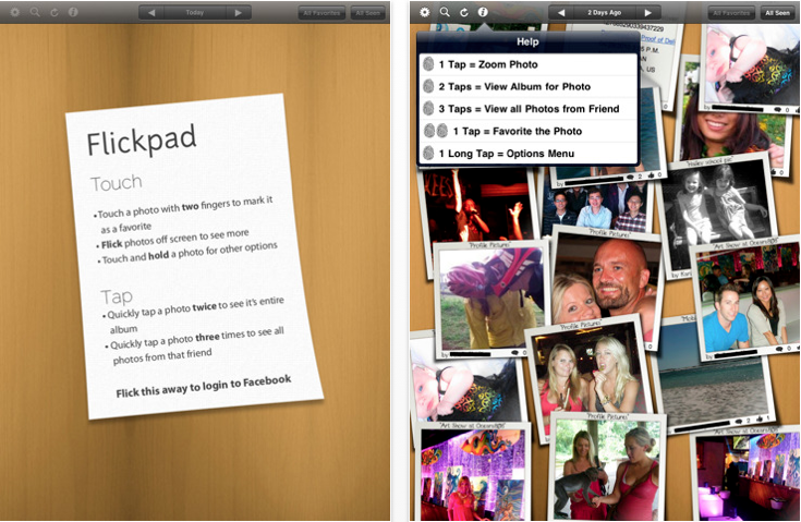 Flickpad: Fun Way To View Facebook Photos on iPad