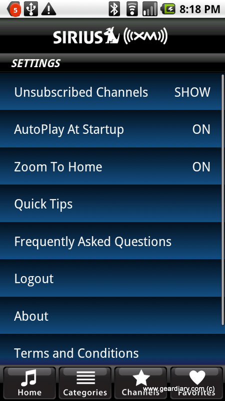 Sirius XM for Android Arrives