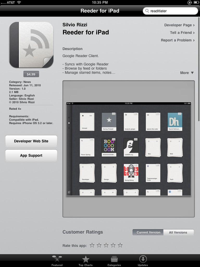 Reeder- Finally An iPad RSS Reader I Can Love! - iPad App Review