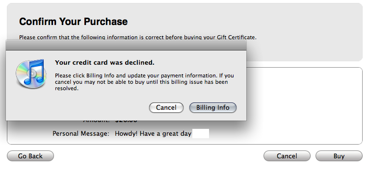 Apple iTunes Will Not Take My Money but the Apple Store Will? It's a Head-Scratcher For Sure