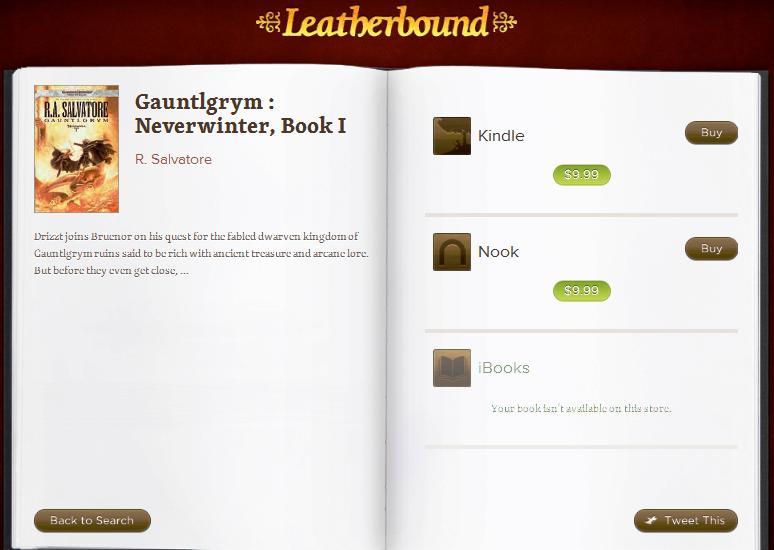eBook Price Comparison Site - Leatherbound.me