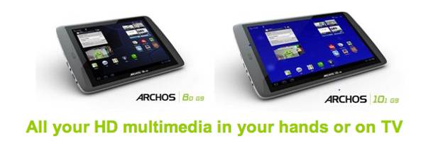 ARCHOS Unveils Fastest Tablets with G9 Tablet Range