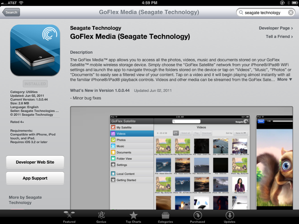 iPad Accessory Review: Seagate GoFlex Satellite Mobile Wireless Storage