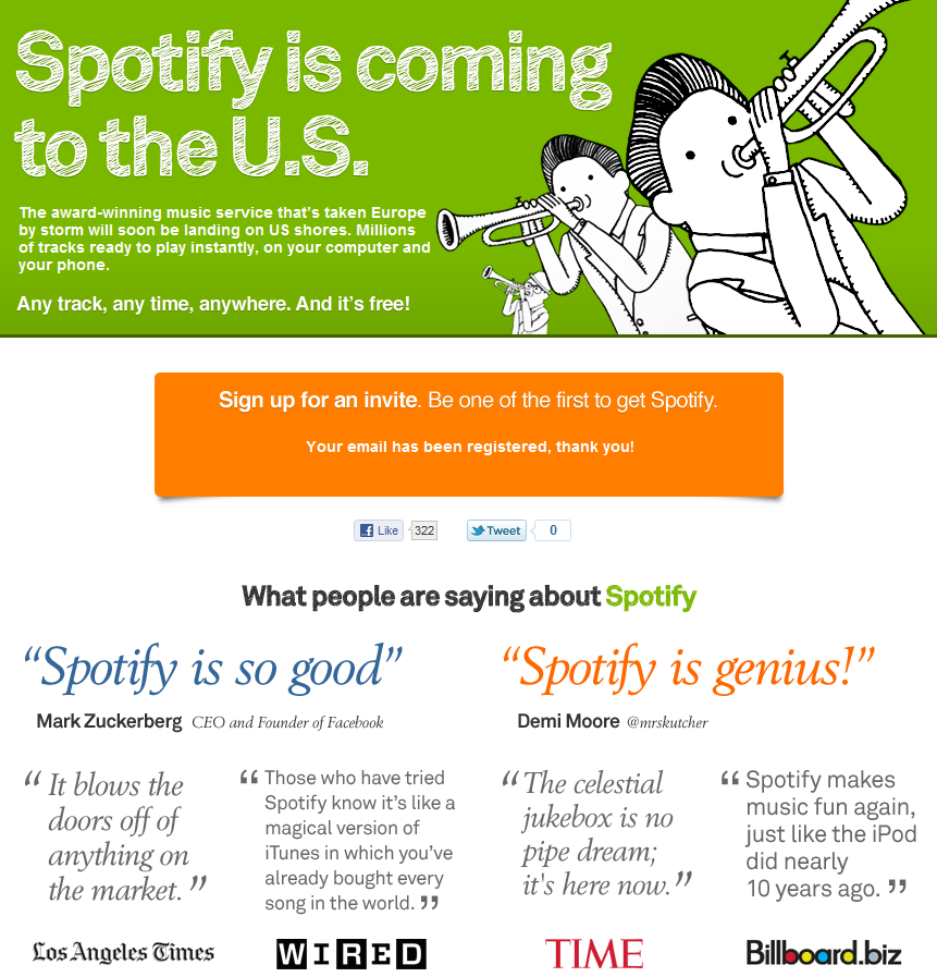 Music Diary Notes: Spotify Opens 'Sign Up For Invite Page' ... U.S. Launch Imminent!