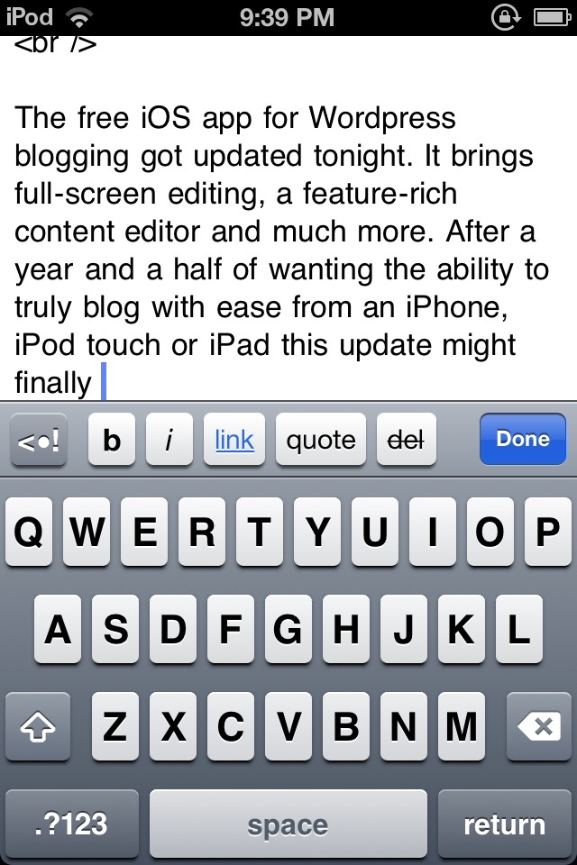 WordPress iOS Blogging App Updated: Finally iOS Blogging Works?
