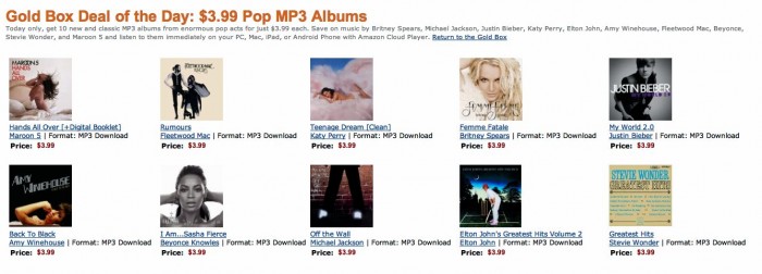 Amazon Pop Album Deals