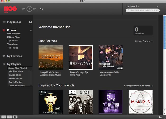 MOG Music Service Adds Mac Desktop Player