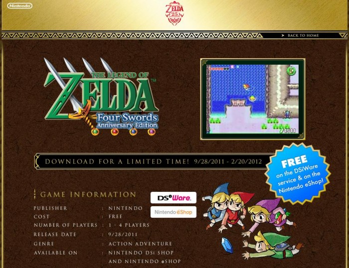 Zelda Four Swords Free