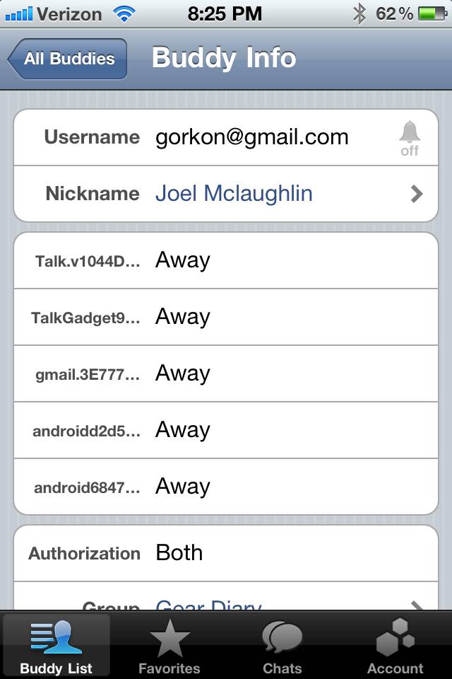 BeejiveIM for GTalk iOS App Review 14 BeejiveIM for GTalk iOS App Review