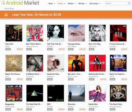 Google Music Leap Day Sale