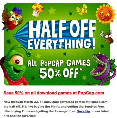 PopCap Games Sale