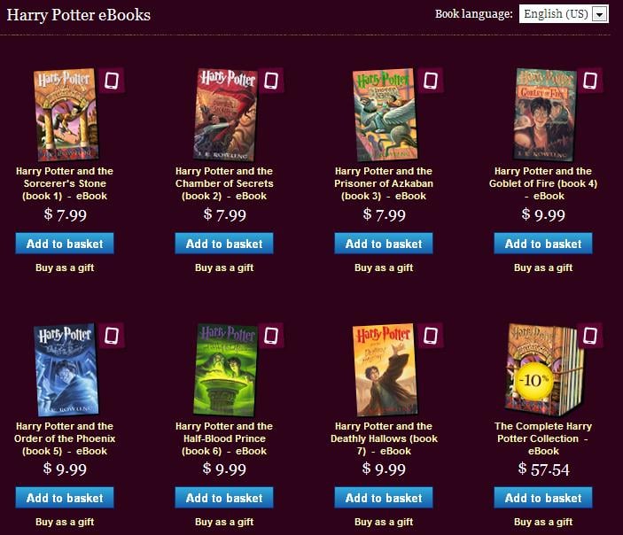 Pottermore Store Now Open, Harry Potter eBooks on 'Sale'!