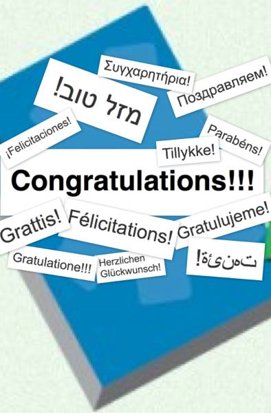 In Every Language the Message is the Same- Congratulations Judie!!!!!