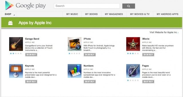 Common Sense, Please! Apple is NOT Releasing Android Apps on Google Play