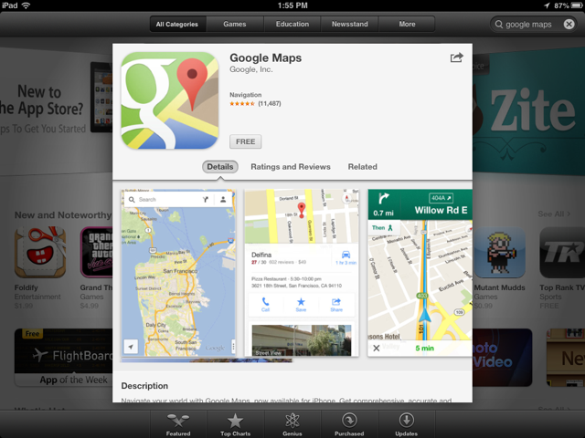 Google Maps Has Returned to the App Store for the iPhone!
