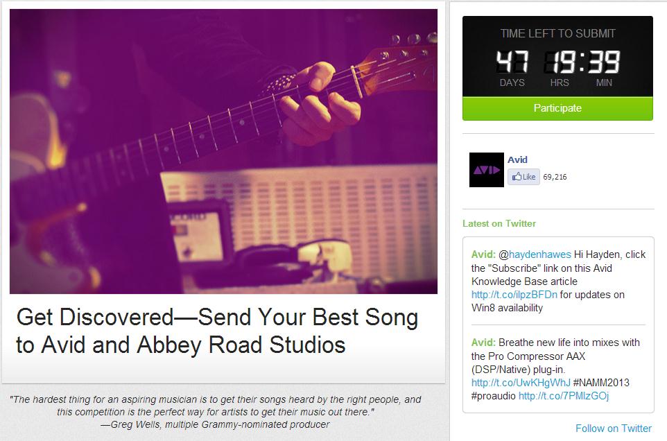 AVID Teams with Katy Perry & Adele's Producer for Online Talent Competition