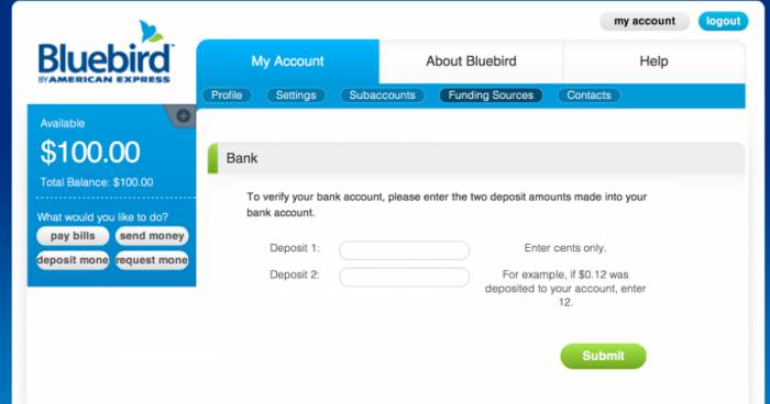 Bluebird by American Express, a Hiccup