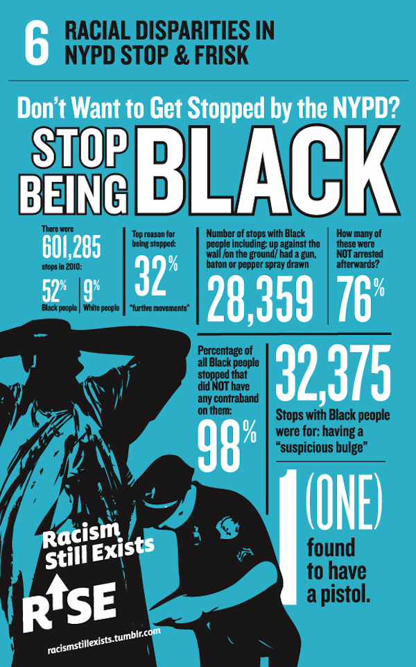 Bus Shelter Infographic Advises to 'Stop Being Black' to Avoid Police Searches