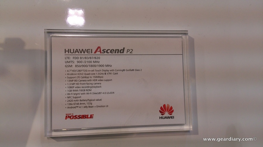 Huawei Ascend P2 has Speedy 4G LTE