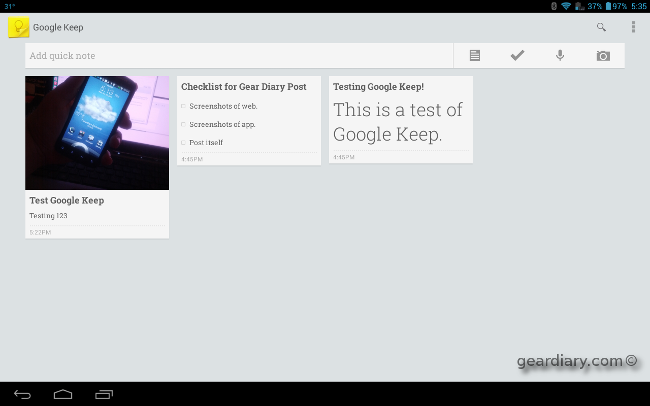 Google Keep Launches - Google's Evernote and OneNote Answer
