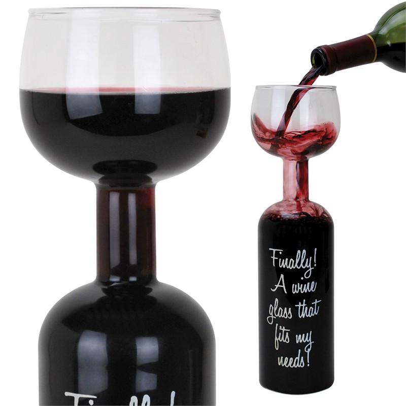Wacky Wine Bottle Wine Glass from Gadgets and Gear