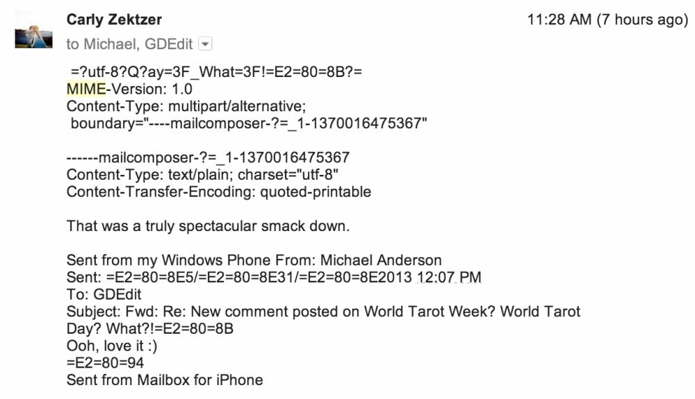 How To Fix the Ugly MIME Headers When Using Gmail on a Windows Phone