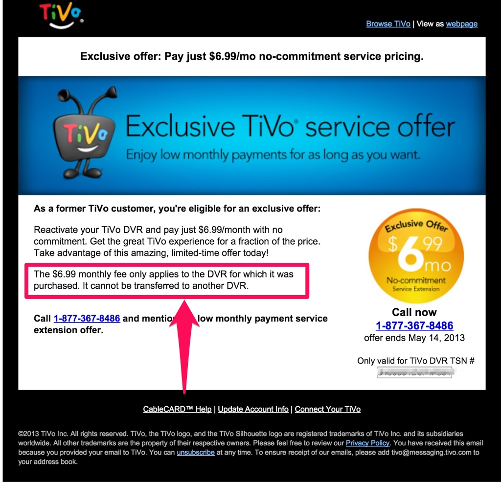 TiVo's Exclusively Terrible Offer