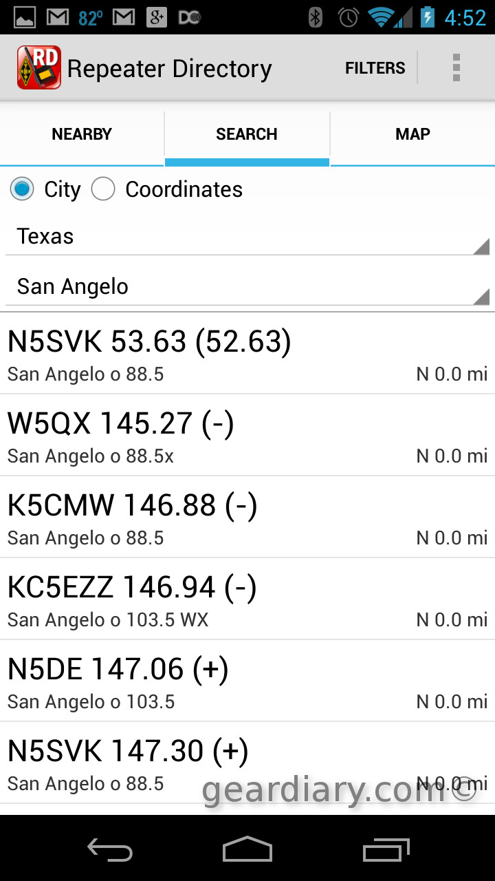 The Ham Radio ARRL Repeater Directory for Android Review Gear Diary