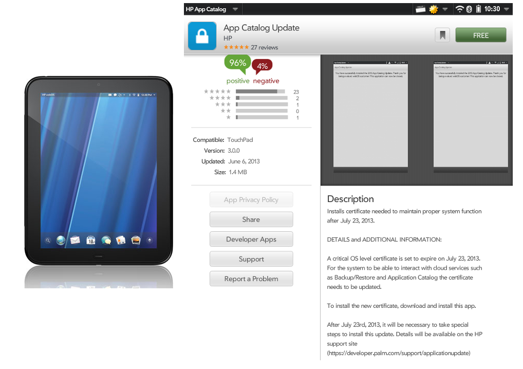 HP Releases App Catalog Fix to Keep WebOS Devices Afloat
