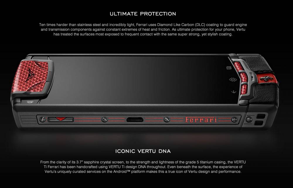 Vertu Ferrari Ti Limited Edition - Inspired by the Ferrari F12 Berlinetta