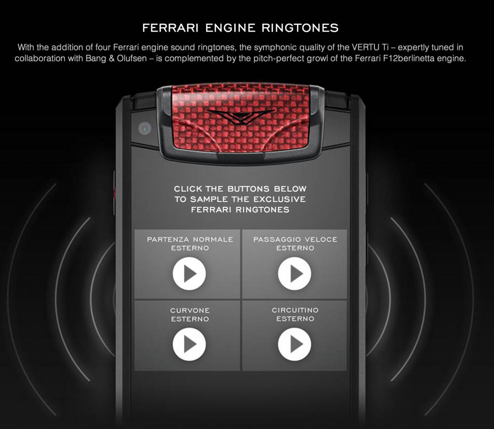 Vertu Ferrari Ti Limited Edition - Inspired by the Ferrari F12 Berlinetta