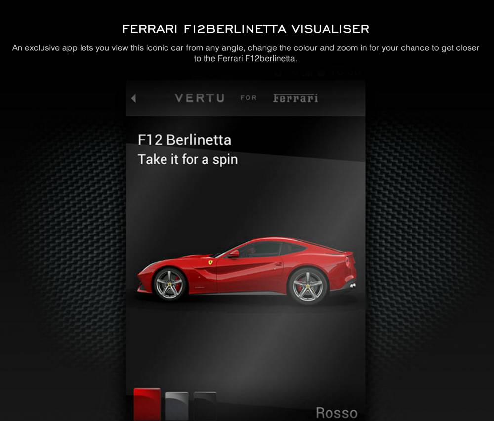 Vertu Ferrari Ti Limited Edition - Inspired by the Ferrari F12 Berlinetta